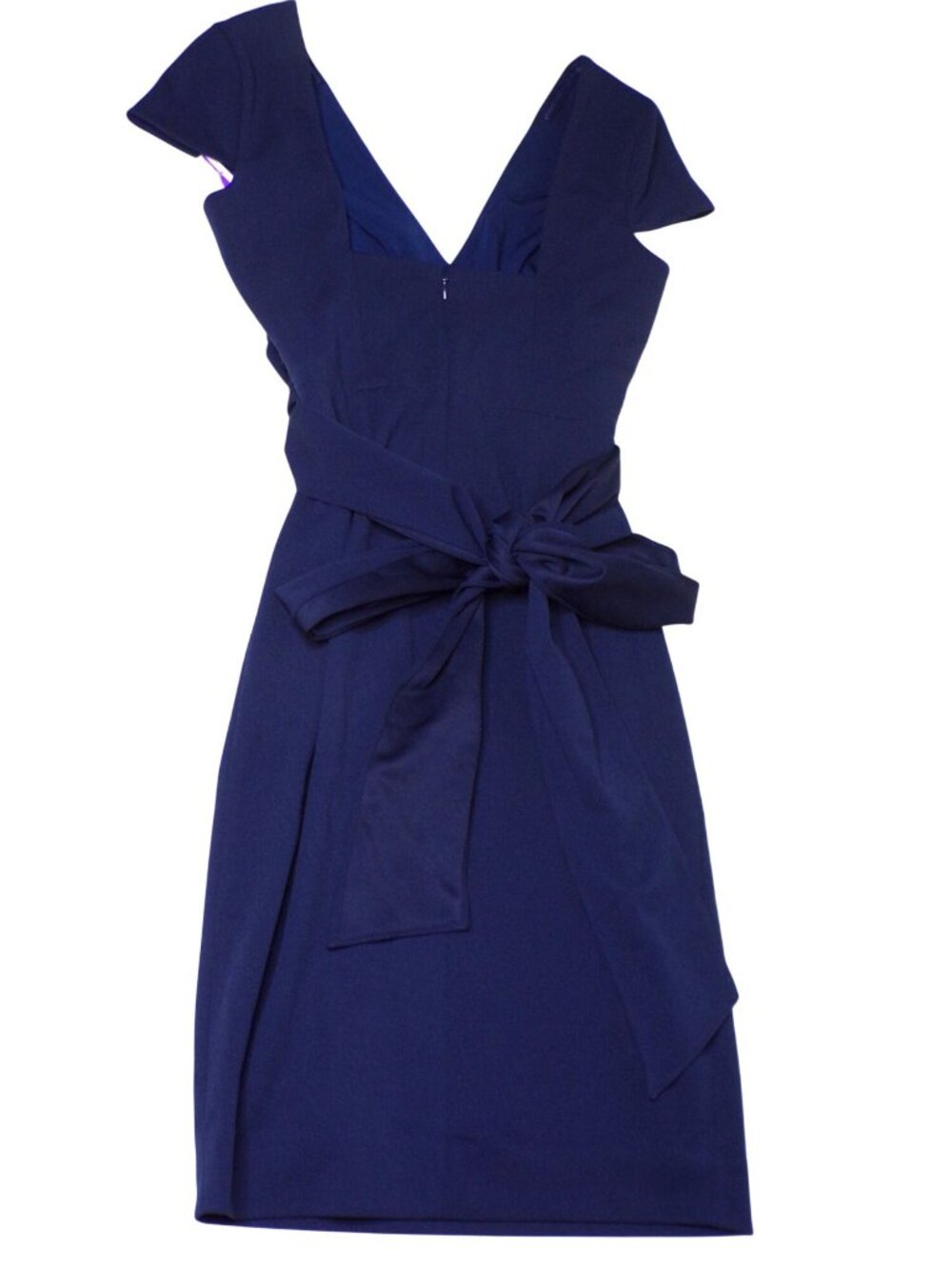 🆕 DRESS THE POPULATION Dana Dress Navy Blue Small 4-6 - Picture 11 of 12